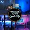 Summer "Welcome To The Good Life" Neon Sign – Ice Blue LED Light, Dimmable, USB Powered, 16.5’’ x 11’’ – Cool Wall Decor for Beach Parties, Poolside Hangouts, Kids Rooms, and Summer Gifts